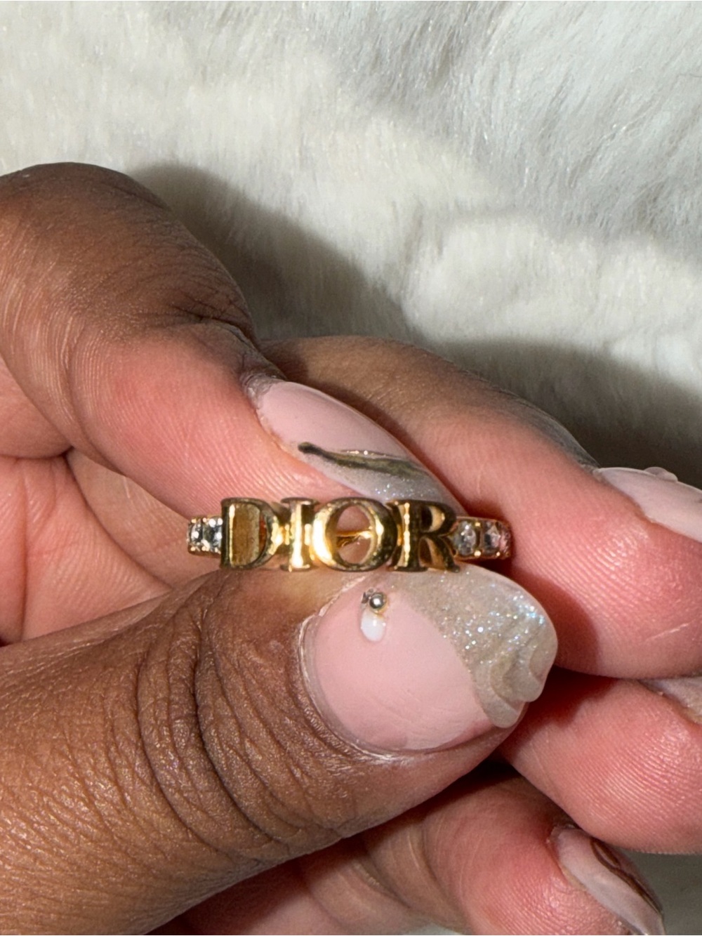 Dior Gold Metal Revolution Ring- SIZE SMALL - Picture 7 of 8